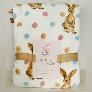 Beatrix Potter Peter Rabbit Peter Cottontail Easter Flowers Throw Blanket